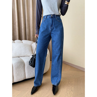 Damen Hemdbluse Denim Blau Weiß