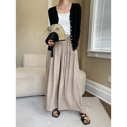 Damen Palazzo-Hose Weit Taillenknoten Eveloria