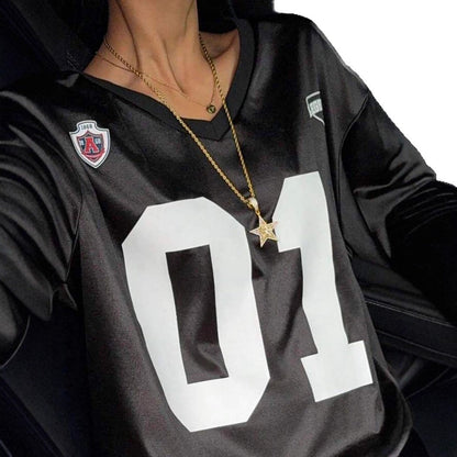 Damen Oversized Sport-T-Shirt Netzarmdesign Eveloria