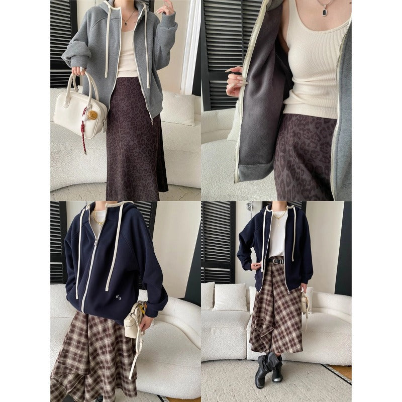 Damen Kapuzenjacke Oversized Lässig Eveloria