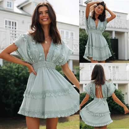 Damen Sommerkleid Romantische Spitze Eveloria - Eveloria