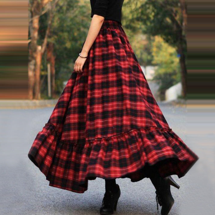 Damen Maxi-Rock Viskose-Mix Elegant Eveloria