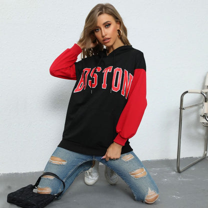 Damen Kapuzenpullover Großdruck Lässiger Schnitt Eveloria