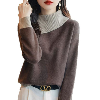 Damen Pullover Stehkragen Modern Eveloria
