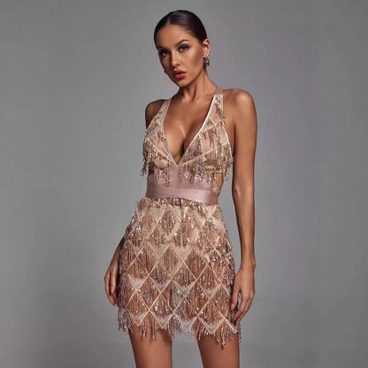Damen Funktionskleid Pailletten Eveloria - Eveloria