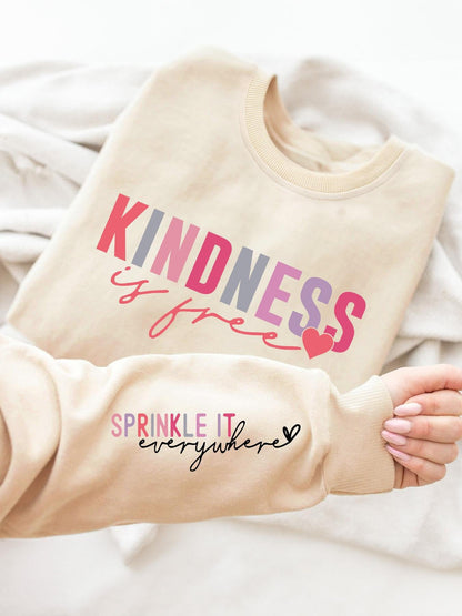 Damen Sweatshirt Inspirierender Schriftzug Gemütlich Grau Eveloria