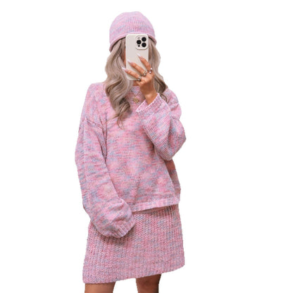 Damen Strickpullover Lässig Weiter Kragen Eveloria