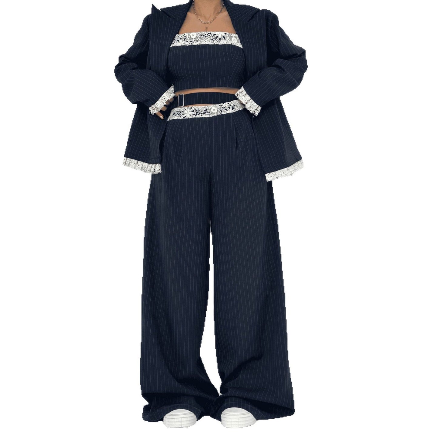 Damen Elegantes Zweiteiliges Set Spitze