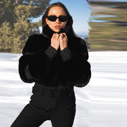 Damen Winterjacke Eveloria Modisch Schwarz - Eveloria