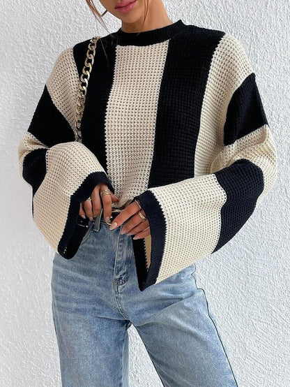 Damen Strickpullover Oversized Atmungsaktiv Eveloria