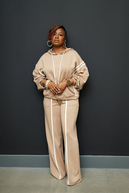 Damen Lounge-Set Lässiger Hoodie Weites Design Eveloria