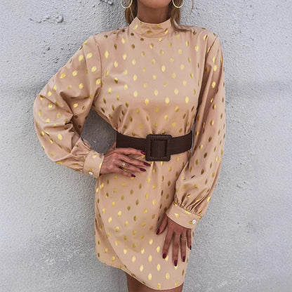 Eveloria Damen Minikleid Glänzende Akzente Lässiger Schnitt