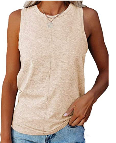 Damen Ärmelloses T-Shirt Elegant Schnitt Eveloria