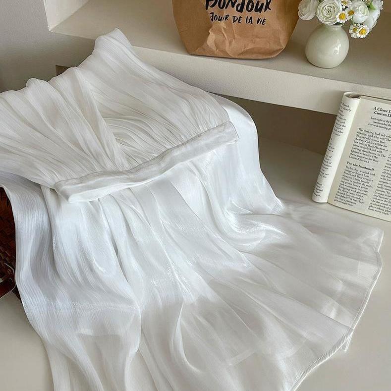 Damen Maxikleid Plissiert Eveloria