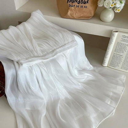Damen Maxikleid Plissiert Eveloria