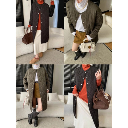 Damen Winterjacke Gesteppt Praktische Druckknöpfe Eveloria