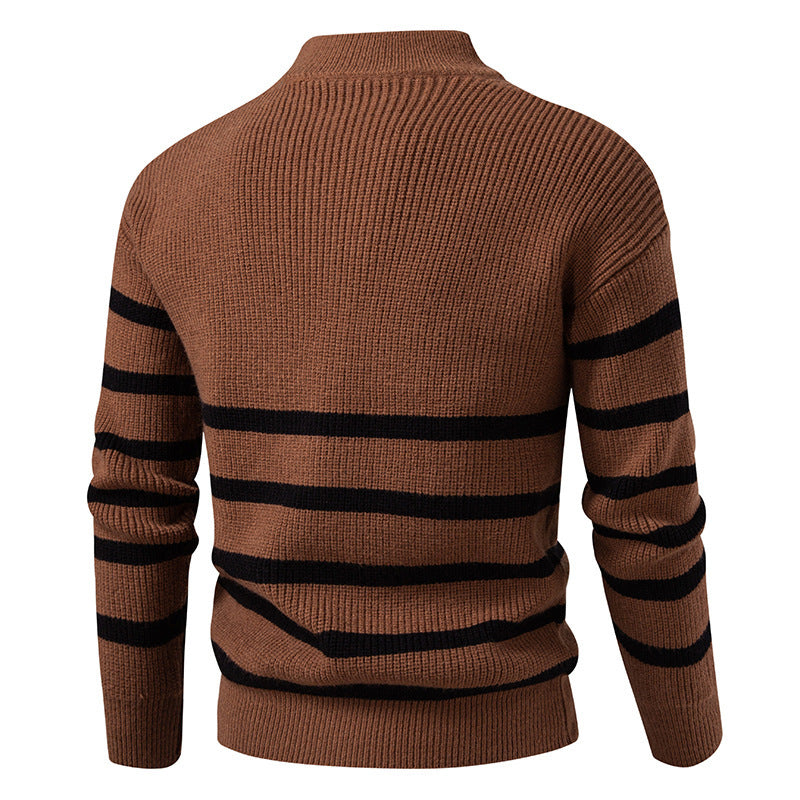 Herren Pullover Gestreift Modern Komfortabel Grau