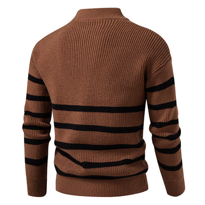 Herren Pullover Gestreift Modern Komfortabel Grau