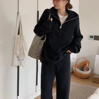 Damen Hoodie Stehkragen Reißverschluss Eveloria