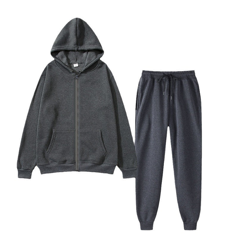 Damen Kapuzenpullover Set Bequem Reißverschluss Schwarz Eveloria - Eveloria