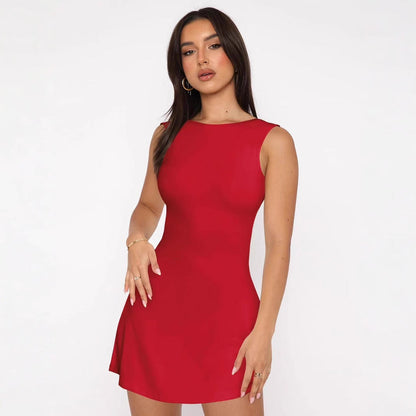 Damen Figurumspielendes Kleid Elegant Schnitt Eveloria