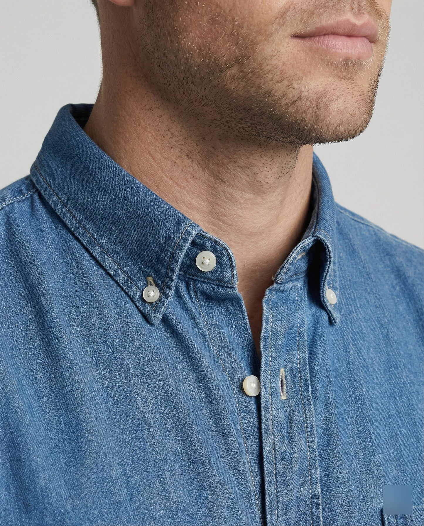 Herren Langarmhemd aus Jeans Regular Fit