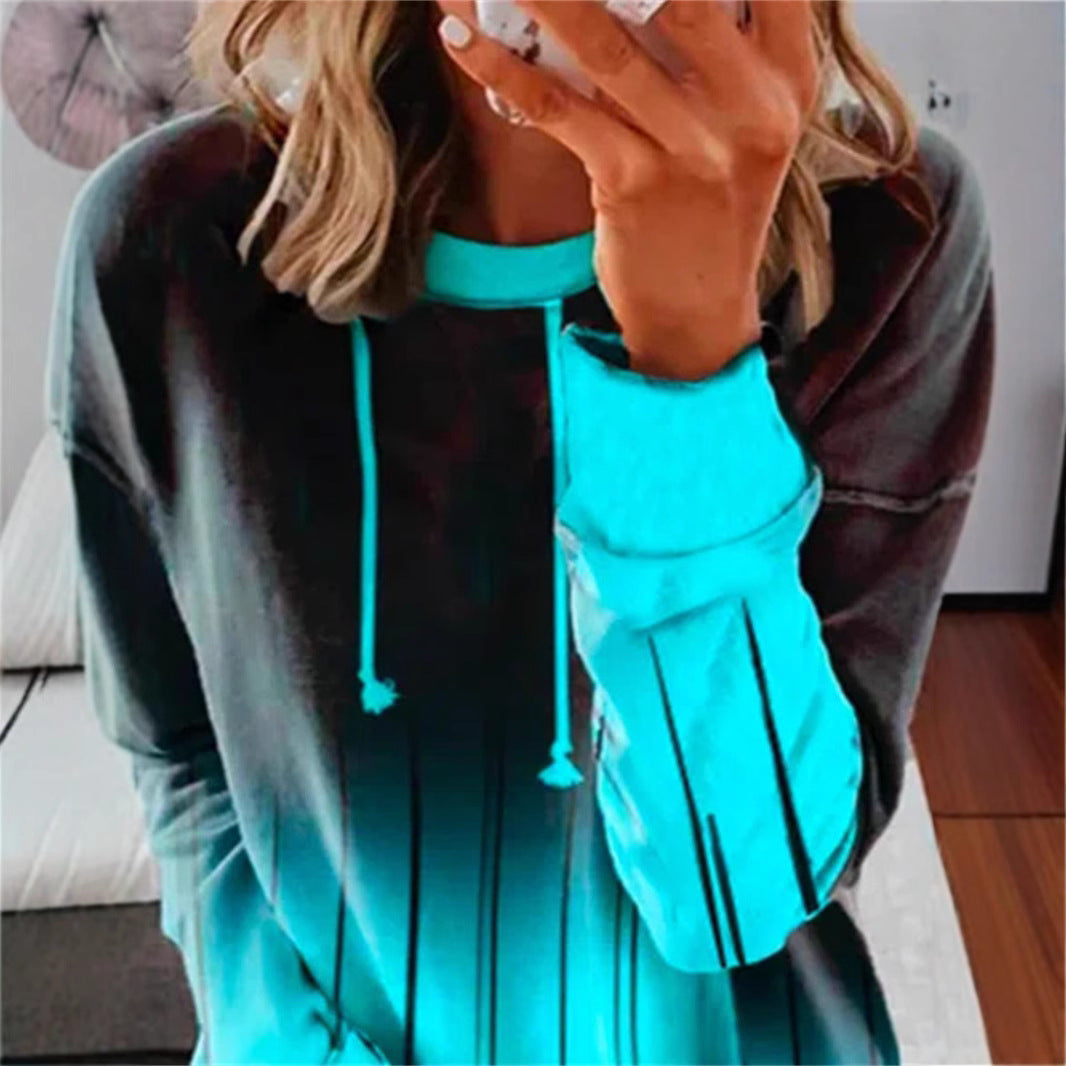 Damen Kapuzenpullover Farbverlauf Design Eveloria
