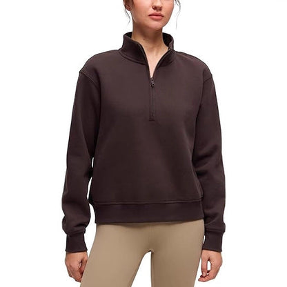Damen Fleece-Pullover Stehkragen Eveloria