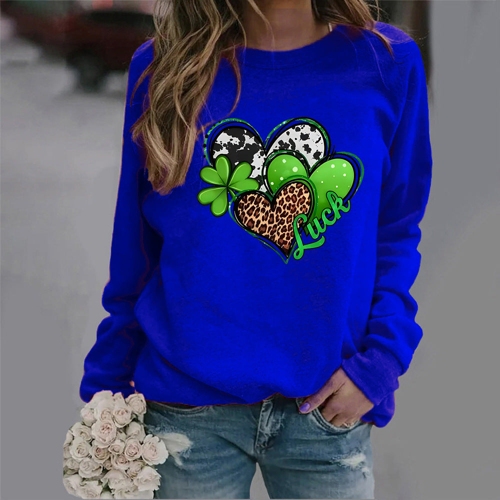 Damen Sweatshirt Herzdesign Auffälliges Motiv Eveloria