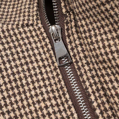 Damen Übergangsjacke Hahnentritt-Muster Eveloria