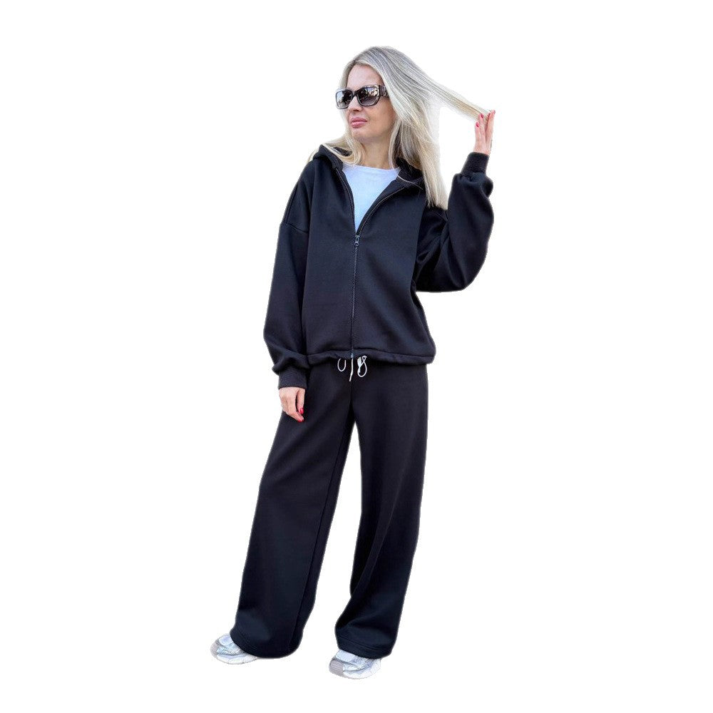 Damen Sportliches Lounge-Set Hoodie Weite Passform Eveloria