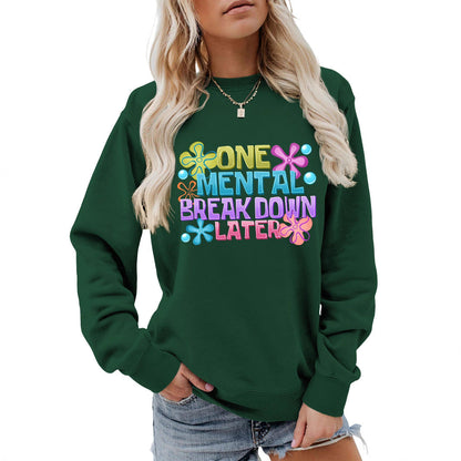 Damen Sweatshirt Kreativer Aufdruck Eveloria Grau