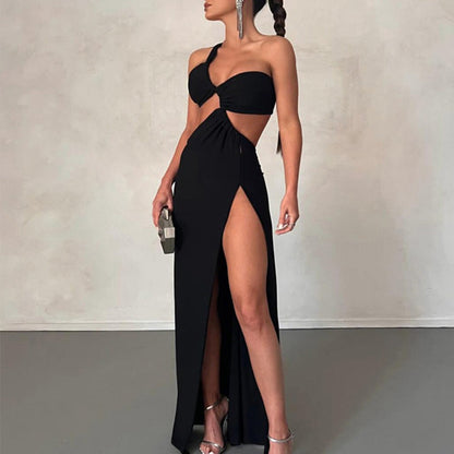 Damenkleid Asymmetrisch Cut-Out Design