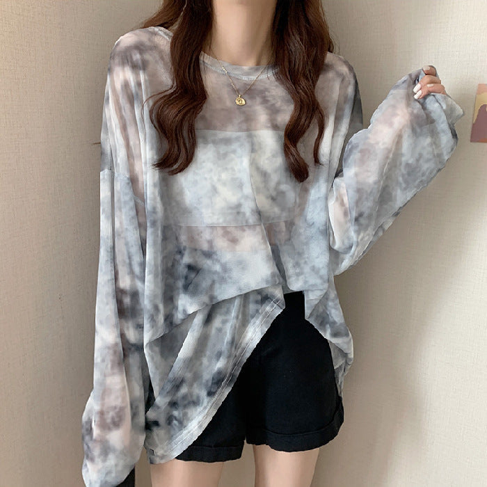 Damen Oversized-Shirt Modernes Muster Eveloria