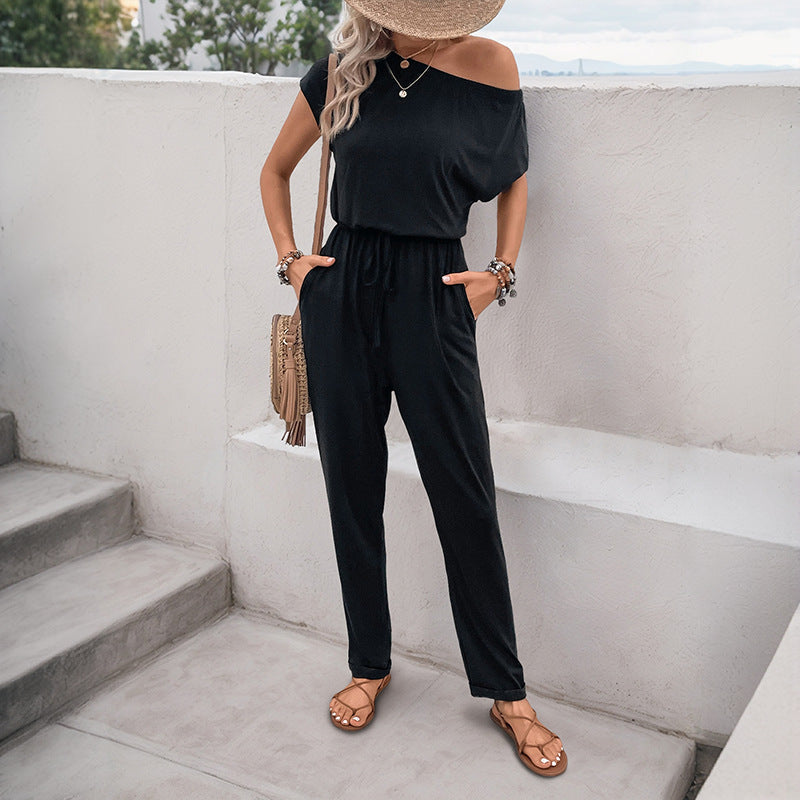 Damen Einteiler Off-Shoulder Elastisch Eveloria