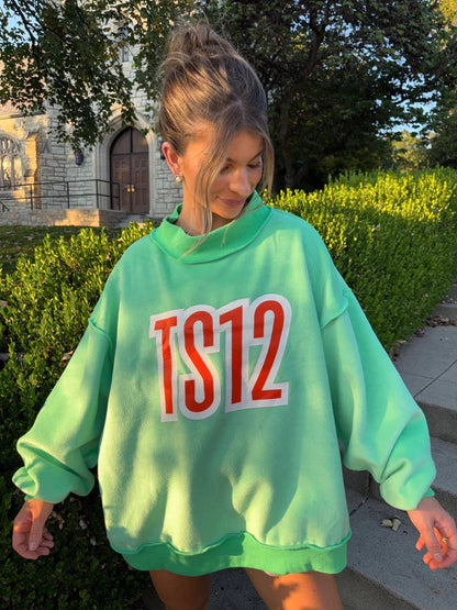 Damen Oversized Sweatshirt Grafikdruck Eveloria