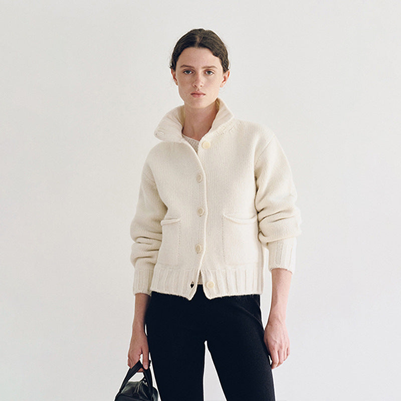 Damen Strickcardigan mit Kragen Eveloria