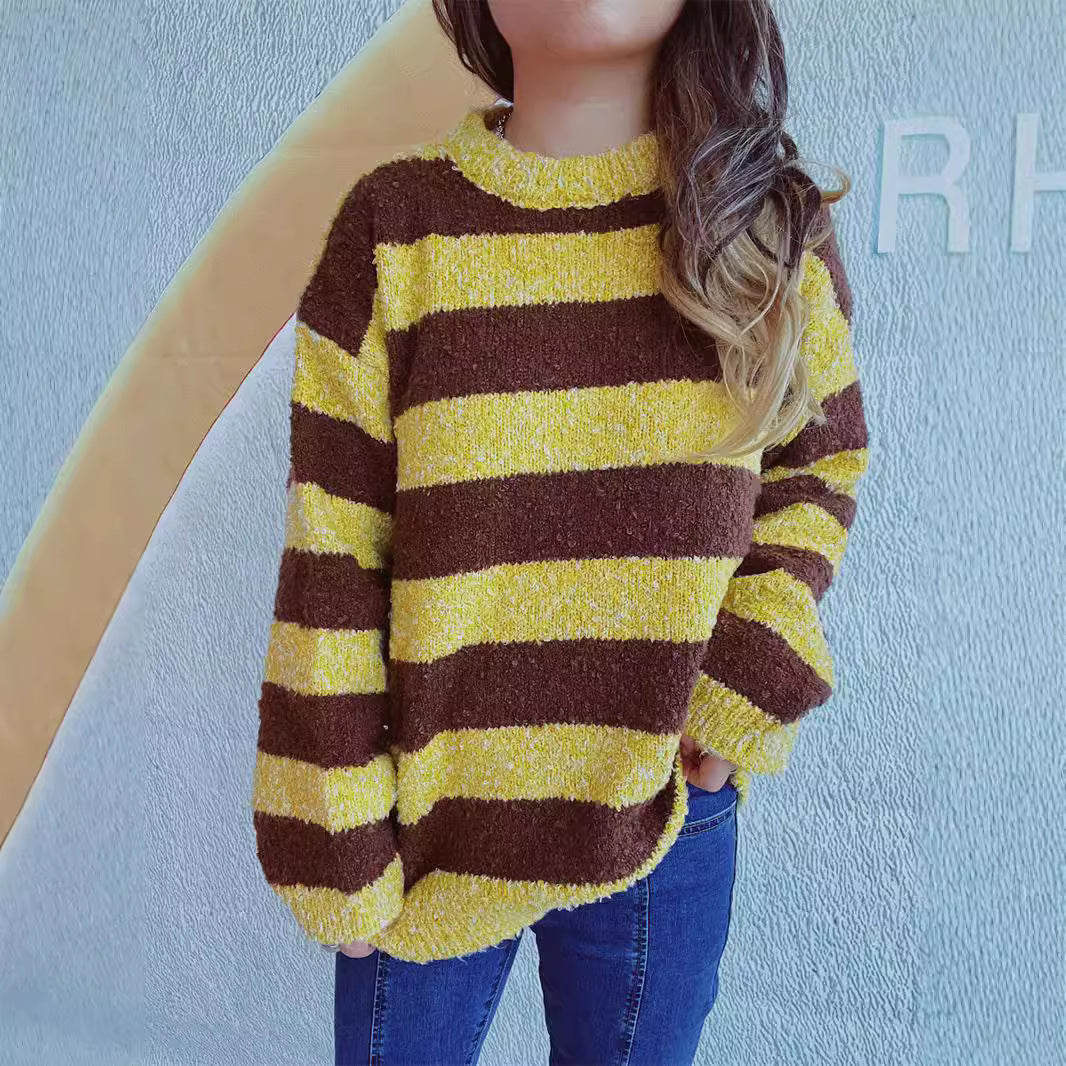 Damen Strickpullover Weiches Material Lässiger Schnitt Grau