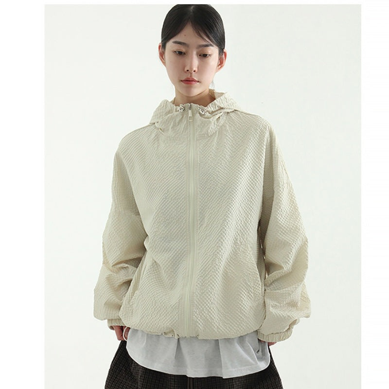 Damen Windjacke Atmungsaktives Material Elastische Bündchen