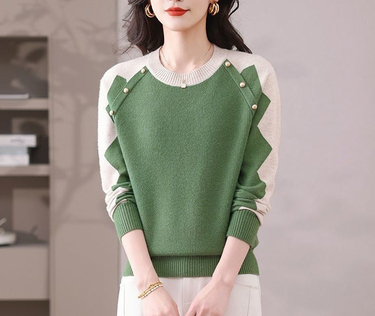 Damen Pullover Lässig mit Applikationen Eveloria