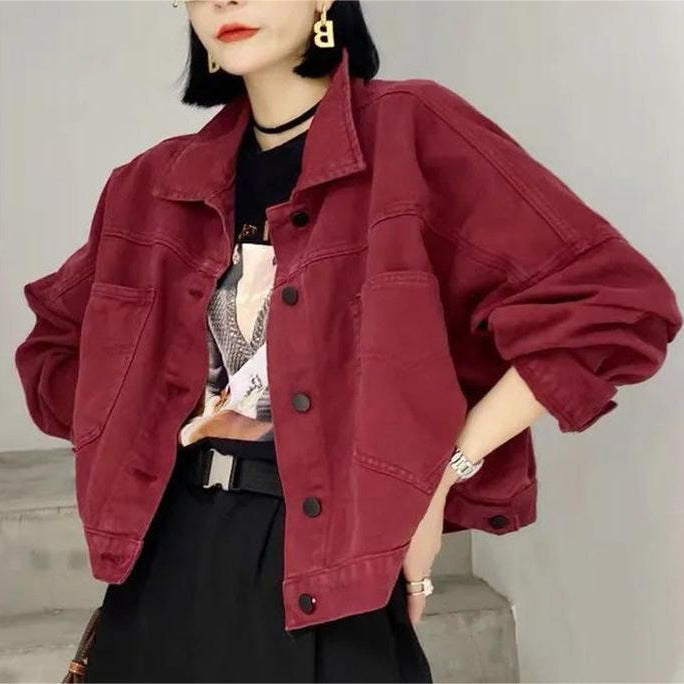 Damen Oversized Denimjacke Blau Eveloria