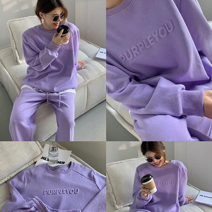 Damen Oversized Sweatshirt Set mit Jogginghosen