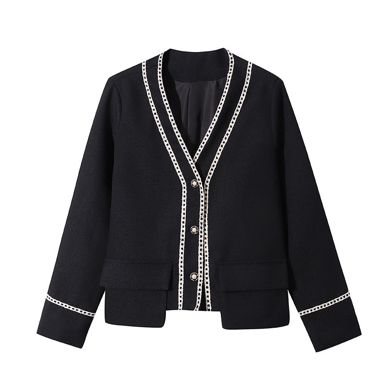 Damen Cardigan mit Kontrastdetails und feiner Struktur Eveloria