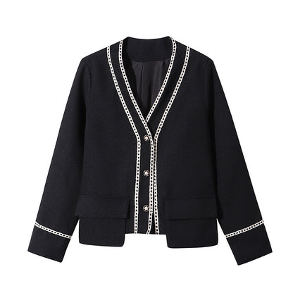 Damen Cardigan mit Kontrastdetails und feiner Struktur Eveloria
