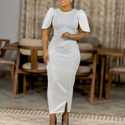 Damen Maxikleid Elegant Schnitt Modisch Eveloria