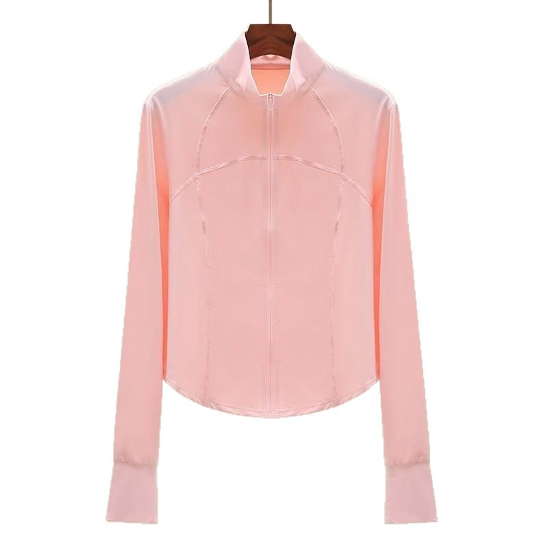 Damen Sportjacke Hochkragen Reißverschluss Eveloria
