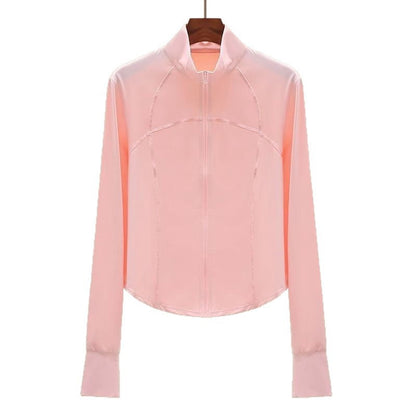 Damen Sportjacke Hochkragen Reißverschluss Eveloria