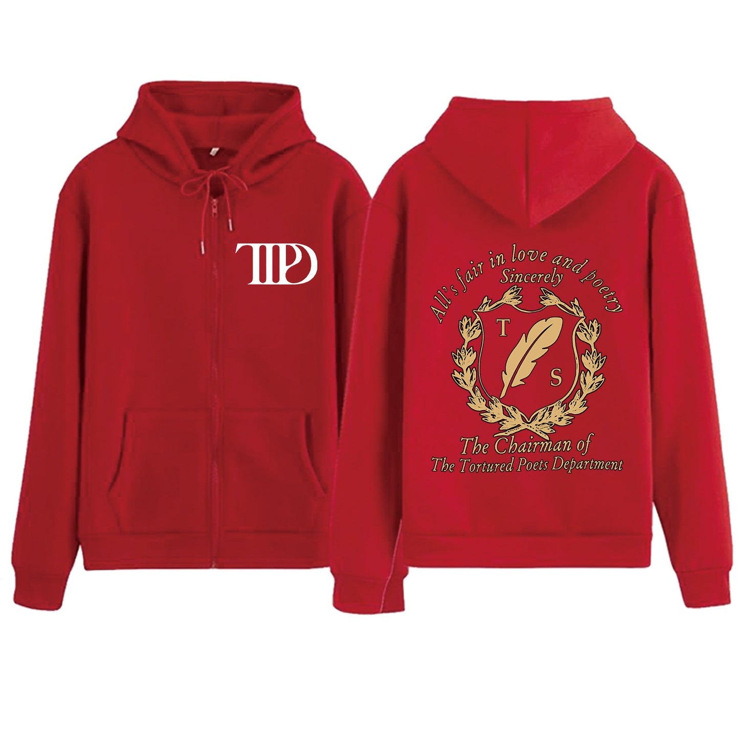 Damen Fleece Kapuzenjacke mit Motiv Bequem