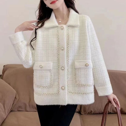 Damen Jacke Hahnentrittmuster Eveloria Elegante