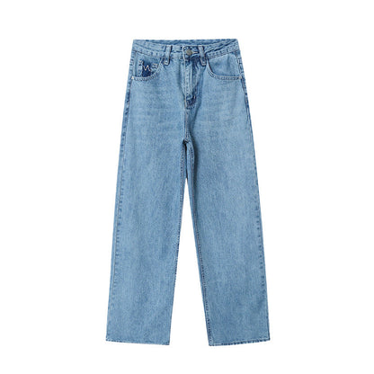 Damen High-Waist Jeans Weites Bein Klassisch Eveloria